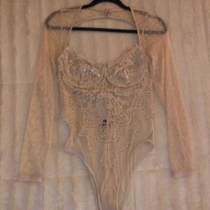 Bodysuit see through with design
